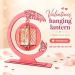 Valentine Lantern SVG | Hanging Lantern Laser Cut File | Digital Download - Image 8
