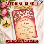 Wedding Decor Bundle SVG | Wedding Sign & Favor Templates | Laser Cut Files - Image 9