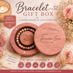 Bracelet Box SVG Bundle, Laser Cut Jewelry Gift Box Files, DIY Wooden Keepsake Box - Image 8