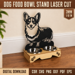 Dog Food Bowl Stand Laser Cut SVG | Elevated Pet Feeder CNC File | Wooden Raised Dog Bowl Holder Template | Pet Feeding Station DXF PDF EPS - Image 8
