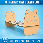 Pet Feeder Stand Laser Cut File | Raised Dog Cat Bowl Holder SVG | Wooden Elevated Pet Food Stand Template | CNC Digital Download DXF PDF EPS PNG CDR - Image 7