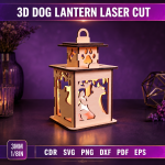 3D Dog Lantern Laser Cut SVG | Wooden Puppy Lamp Files | Pet Night Light CNC Template | Dog Lover Gift DXF EPS PDF Download - Image 9