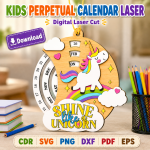 Kids Perpetual Calendar SVG | Laser Cut Montessori Calendar File | Digital Download - Image 9