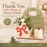 Cake Bento & Flower Holder SVG Bundle, Laser Cut Gift Box Files, DIY Birthday Gift Display - Image 8