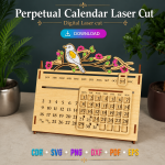 Perpetual Calendar SVG | Laser Cut Wooden Desk Calendar Template | Digital Download - Image 8
