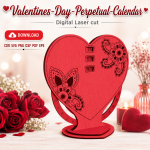 Valentine Calendar SVG 2 | Perpetual Calendar Laser Cut Design | Digital Download - Image 10