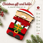 Christmas Gift Card Holder SVG | Wooden Gift Card Holder Laser Cut File - Image 11