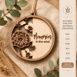 3D Memorial Ornaments Bundle Laser Cut Files | Remembrance Angel Ornament SVG DXF | Memorial Keepsake Christmas Decor | CNC Glowforge Digital Download - Image 8