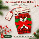 Christmas Money Holder SVG | Laser Cut Gift Card Holder | Digital Download - Image 9