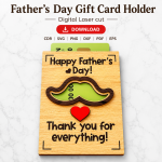 Dad Gift Card Holder SVG | Father's Day Laser Cut Gift File | Digital Download - Image 9