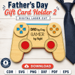 Dad Gift Card Holder SVG | Father's Day Laser Cut File | Digital Download - Image 9