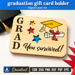Graduation Money Holder SVG | Laser Cut Graduation Gift Card Holder | Digital Download - Image 9