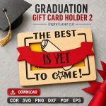 Graduation Money Holder SVG | Laser Cut Graduation Gift Card Holder | Digital Download - Image 9