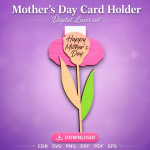 Mother's Day Gift Card Holder SVG | Laser Cut Mom Gift File | Digital Download - Image 9