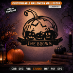 Custom Halloween Wall Sign SVG | Personalized Haunted Decor Laser Cut File | Spooky Home Wall Art DXF PDF Digital Download - Image 8