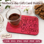 Mom Gift Card Holder SVG | Mother's Day Laser Cut Gift File | Digital Download - Image 9