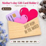 Mom Gift Card Holder SVG | Mother's Day Laser Cut File | Digital Download - Image 9