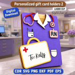 Custom Gift Card Holder SVG | Personalized Laser Cut File | Digital Download - Image 9
