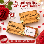 Valentine Gift Card Holder SVG | Valentine's Day Laser Cut File | Digital Download - Image 9