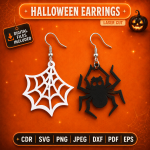 Halloween Earrings SVG | Spooky Laser Cut Earring Files | Digital Download - Image 8