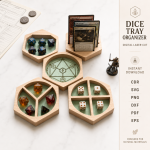 Gaming Tray SVG Laser Cut File, Dice Rolling Tray Template, DND RPG Board Game Organizer, Digital Download DXF PDF AI TXT - Image 7