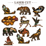 Wild Animals Bundle SVG Files | 3D Layered Wood Art | Laser Cut Animal Scenes | Glowforge xTool LightBurn Digital Download - Image 7