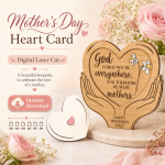 Mother's Day Card Laser Cut Files, SVG DXF PDF Bundle, Handmade Greeting Card Template - Image 9