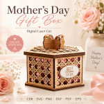 Mother's Day Gift Box Bundle SVG, Laser Cut Keepsake Box Template, DIY Gift for Mom - Image 9
