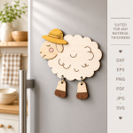 Farm Animal Fridge Magnets Laser Cut Files | Barnyard Animals SVG DXF PDF EPS | Kids Animal Magnet CNC Wood Template 4. Barnyard Animal Magnets - Image 8