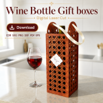 Wooden Wine Gift Box SVG | Laser Cut Wine Bottle Holder Template | Digital Download - Image 9
