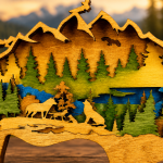 Bison SVG 3D Layered Mandala, Buffalo Mountain Cut File. Glowforge Laser Cut - Image 4