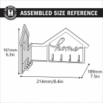 Wall Corner Key Holders Laser Cut Bundle, Wooden Corner Key Rack SVG, Entryway Organizer CNC Template, DXF PDF EPS - Image 9