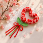 Crochet Heart Wreath Pattern PDF, Baby's Breath Flower Wreath, Valentine Crochet Decor, Handmade Romantic Gift Pattern - Image 4