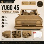 Yugo 45 Papercraft Template SVG PDF | DIY Cardboard Car Model Kit | Printable 3D Paper Craft | Instant Download - Image 2