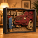 Garage SVG 3D Layered Silhouette, Car Mechanic Cut File, 7 Layered Artwork - Image 3