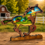 Horse SVG, Running Mustang, 3D Layered Mandala, Glowforge Laser Art - Image 3