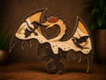 10+ Fire Dragon Bundle Multilayer 3D Wooden Engraved Laser Cut File, Decoration Ornament Glowforge Make, Svg Dxf Ai Pdf Instant Download - Image 2