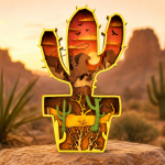 Cactus SVG 3D Layered Mandala, Desert Succulent Laser Cut File - Image 2