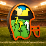 Football Helmet SVG 3D Layered Silhouette, American Sports Cut File, Glowforge Laser Cut 6 Layer - Image 3