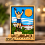 Philadelphia SVG 3D City Skyline, 6 Layers Landscape Cut File - Image 2