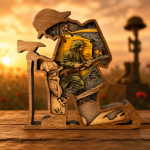 Firefighter SVG 3D Layered Silhouette, Fireman Cut File - Image 2