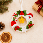 Christmas Wreath Crochet Pattern PDF, Holiday Ornament Amigurumi Tutorial, Xmas Decor Crochet Pattern, Festive Home Decor - Image 3