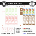 Stained Glass Floor Lamp Laser Cut Bundle, Decorative Lamp SVG, Wooden Floor Light CNC Template, DXF PDF EPS Files - Image 12