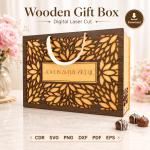 Wooden Gift Box Laser Cut File | Keepsake Box SVG Template | CDR SVG PNG DXF PDF EPS | Digital Download - Image 10