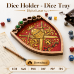 Dice Tray SVG | DND Dice Holder Laser Cut File | RPG Dice Storage Box | Digital Download - Image 10