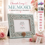 Mother's Day Picture Frame SVG Bundle, Laser Cut Photo Holder Files, Pe - Image 9