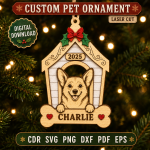 Custom Pet Photo Ornament, Personalized Dog Cat Ornament, Pet Memorial Christmas Keepsake, Custom Pet Gift, Pet Lover Holiday Ornament - Image 9