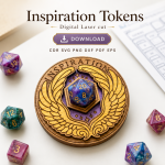 DND Inspiration Tokens SVG | RPG Reward Token Laser Cut File | Digital Download - Image 10