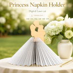 Princess Napkin Holder Laser Cut File | SVG Template | Digital Download | CDR SVG PNG DXF PDF EPS - Image 10
