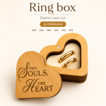 Ring Box 1 Laser Cut File | Wedding Ring Holder SVG | Digital Download - Image 10